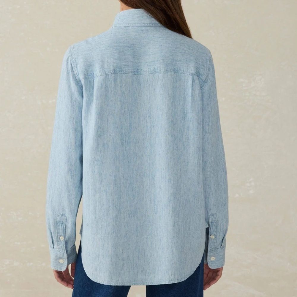 Faherty Tried and True Chambray Shirt Women’s Medium - Picture 10 of 10